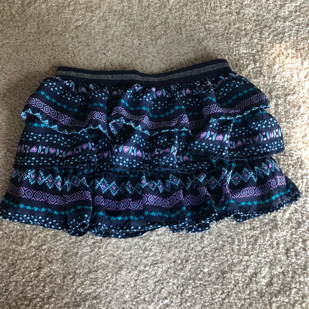 365 Kids Navy Printed Skort